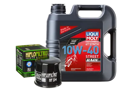Liqui Moly 10W-40 &amp; Hiflo HF204 4 liter helsyntetisk olje og oljefilter