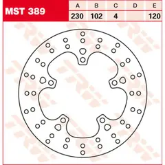 TRW Bremseskive Bak YZF-R125 08-14