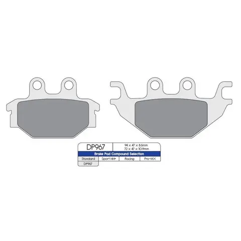 Bremseklosser Mt/Yzf-R125 Bak Tilsvarer Sbs 810