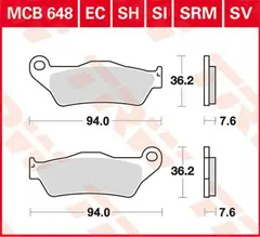 Trw Bremseklosser Trw Mcb648Rsi Bremseklosser Rsi Sinter Performance Of