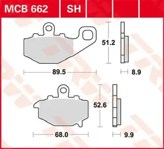 TRW MCB662SH Bremseklosser SBS 687LS