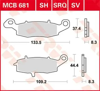 TRW MCB681SV Bremseklosser