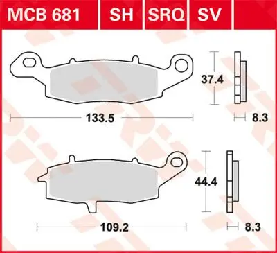 TRW MCB681SV Bremseklosser