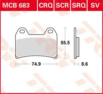 TRW Bremseklosser Sinter Fram 