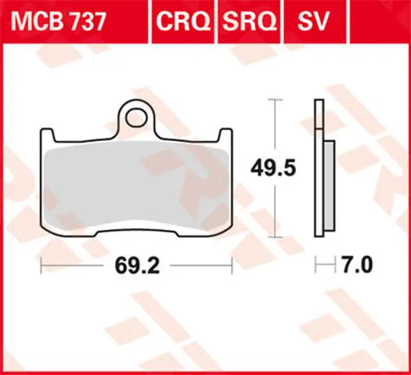 TRW Bremseklosser sintered 