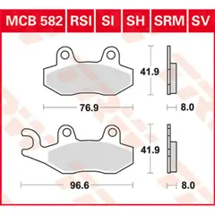 TRW MCB582SH bremseklosser