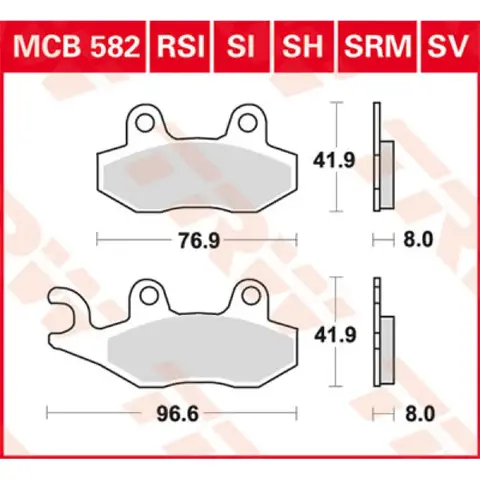 TRW MCB582SH bremseklosser