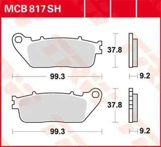 TRW MCB817SH Bremseklosser SBS 862LS