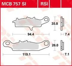 Trw Bremseklosser Sinter Mx Race Bremseklosser Rsi Sinter Performance Of