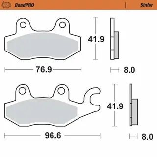 Moto Master bremseklosser Sinter Bak Z125 / Ninja 125 / Z300