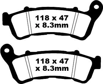 FA388 EBC Bremseklosser Tilsvarer Honda 06455-MFA-D12