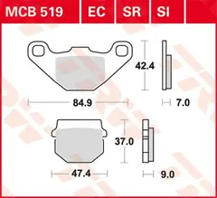 Trw Bremseklosser Trw Mcb519 Bremseklosser Allround Organic
