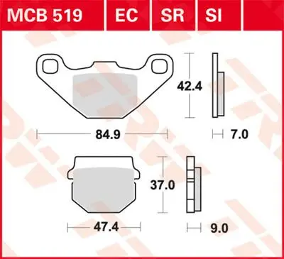 Trw Bremseklosser Trw Mcb519 Bremseklosser Allround Organic 