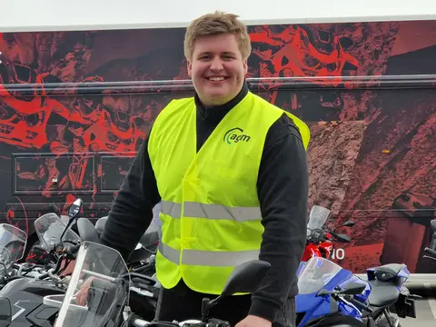 AGM Refleksvest Gul refleksvest med borrel&#229;s