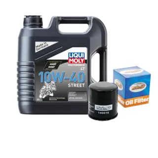 Liqui Moly 10W-40 &amp; Twin Air HF303 4 liter olje og oljefilter