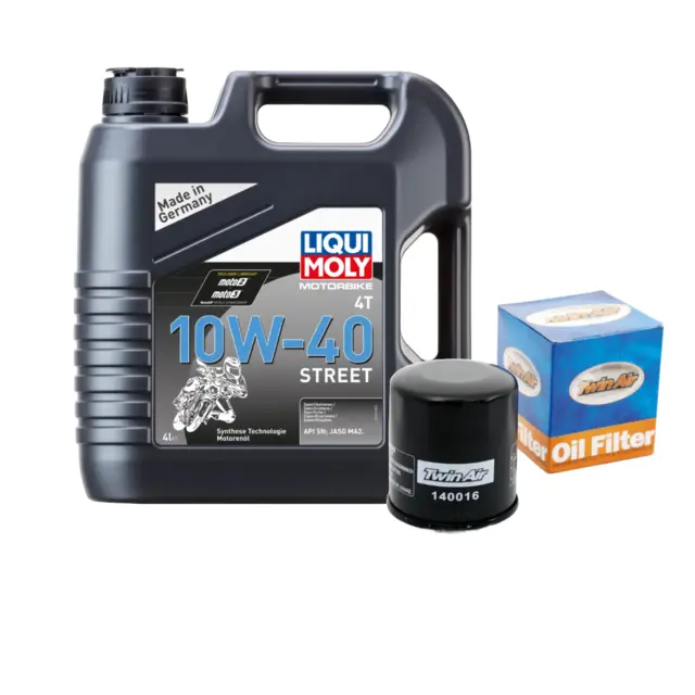 Liqui Moly 10W-40 & Twin Air HF303 4 liter olje og oljefilter 