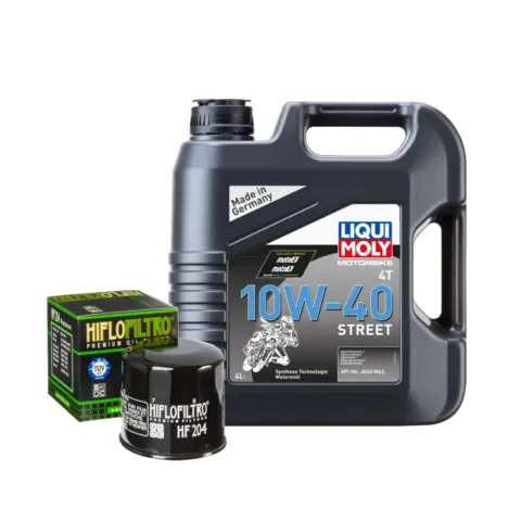 Liqui Moly 10W-40 &amp; Hiflo HF204 4 liter olje og oljefilter