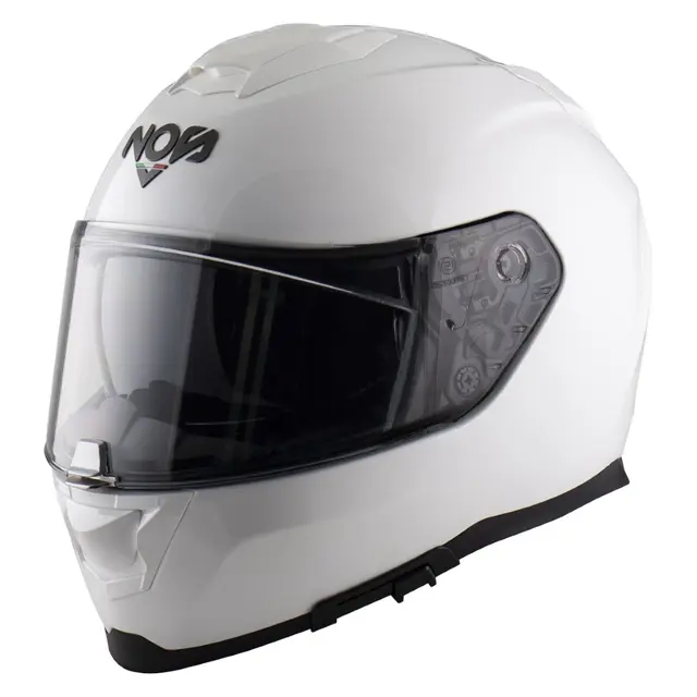 NOS NS-11F Motorsykkel Hjelm M Hvit - Helhjelm 