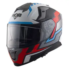 NOS NS-10 Motorsykkel Hjelm L Bl&#229;/Sort/R&#248;d - Helhjelm