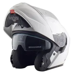 NOS NS-14 Motorsykkel Hjelm Hvit M &#197;pningshjelm
