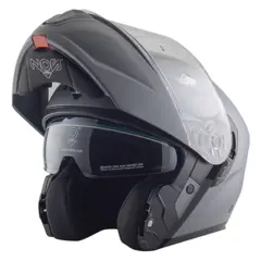 NOS NS-14 Motorsykkel Hjelm Matt Grey M &#197;pningshjelm