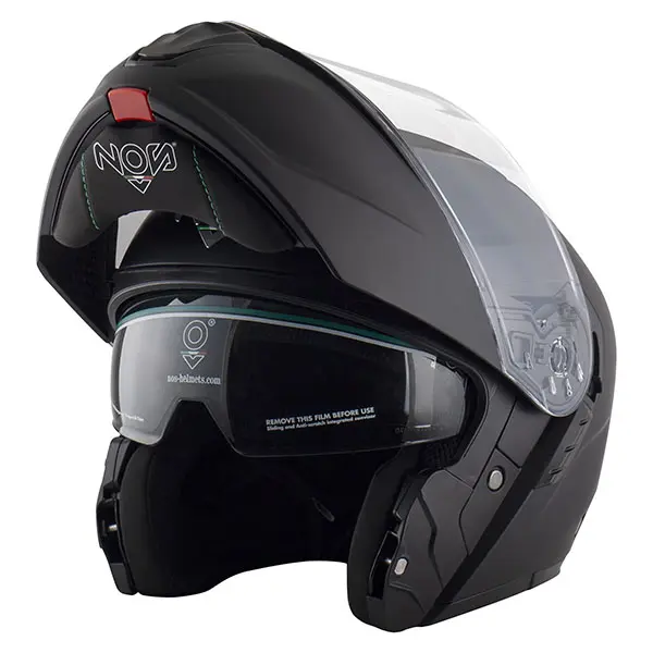 NOS NS-14 Motorsykkel Hjelm Matt sort L Åpningshjelm 