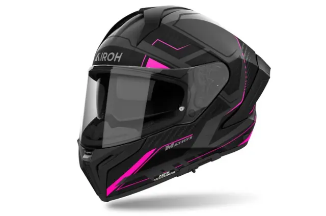 Airoh Matryx Motorsykkel Hjelm S Sort/rosa 