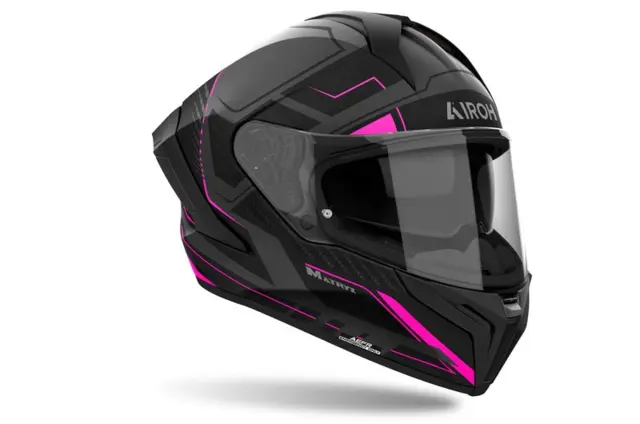 Airoh Matryx Motorsykkel Hjelm S Sort/rosa 