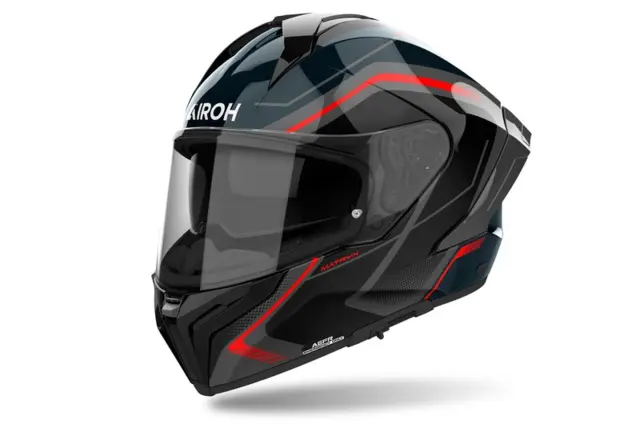 Airoh Matryx Motorsykkel Hjelm XL Sort/rød 