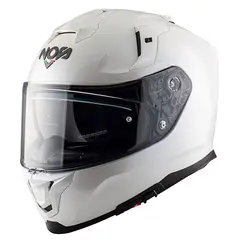 NOS NS-10 Motorsykkel Hjelm M Hvit - Helhjelm