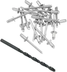 Moose Racing Rivet Kit 12-3/16&quot; W/Bit Eksos Rivet Kit 3/16