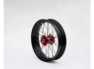 Rex Framfelg 20mm Aksel 17x3.50 R&#248;dt Nav, Svart Felgring