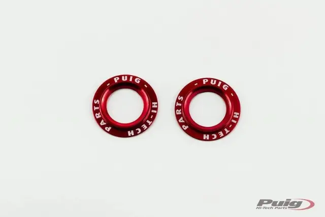Puig PHB19 Fork/Swing Arm Protector Spa res | Red Rings 