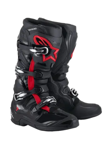 Alpinestars Tech 7 St&#248;vel Ny og forbedret i 2025 - Sort/R&#248;d
