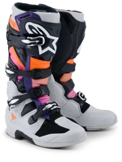 Alpinestars Tech 7 St&#248;vel Ny og forbedret i 2025 - Gr&#229;/Sort/Fluo