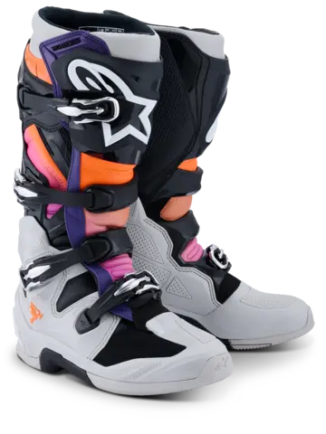 Alpinestars Tech 7 St&#248;vel Ny og forbedret i 2025 - Gr&#229;/Sort/Fluo