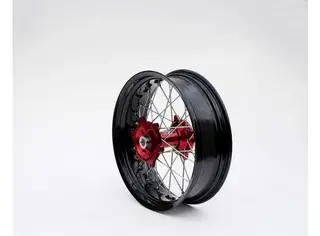 Rex Framfelg 25mm Aksel 17x5.00 R&#248;dt Nav, Svart Felgring