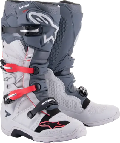 Alpinestars Tech 7 Enduro St&#248;vler Vanntett - Gr&#229;/R&#248;d