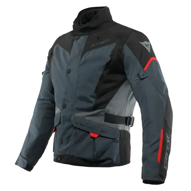Dainese Tempest 3 Motorsykkel Jakke 44 Svart/Rød  D-Dry Vanntett 