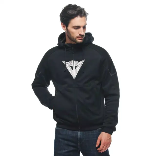 Dainese Daemon-x hoodie 50 Sort/Hvit 