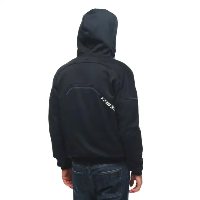 Dainese Daemon-x hoodie 50 Sort/Hvit 