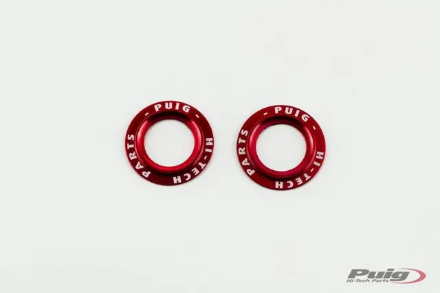 Puig PHB19 Fork/Swing Arm Protector Spa res | Red Rings 
