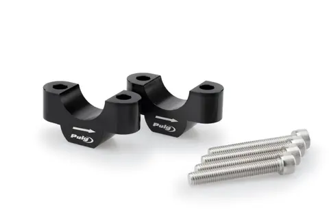 Puig Handlebar Risers - 20mm Rise | Bla ck |