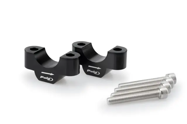 Puig Handlebar Risers - 20mm Rise Sort 