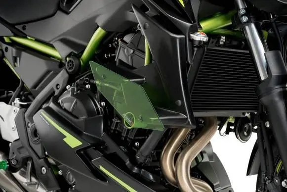 Puig Side Downforce Spoilers | Green | Kawasaki Z 650 2020> 