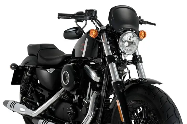 Puig Fly Screen | Matte Black | Harley Davidson Sportster Forty-Eight 48 (XL12 