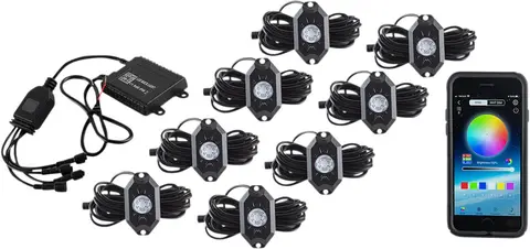 Moose Racing Rocklghts Kt Rgb 8Pod Rocklghts Kt Rgb 8Pod