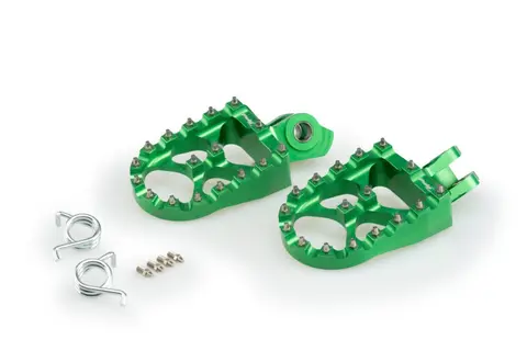 Puig Off-Road Footpegs | Green | Kawasa ki KX450 2021&gt;