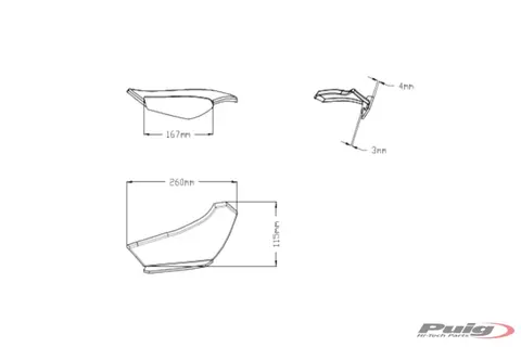 Puig Side Downforce Spoilers | Black/Gr een | Kawasaki ZZR 1400 2006&gt;