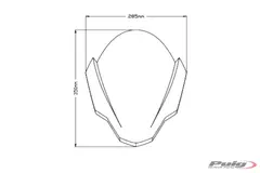 Puig Racing Skjerm - Svart Opaque Aprilia Tuono 660 2021&gt;